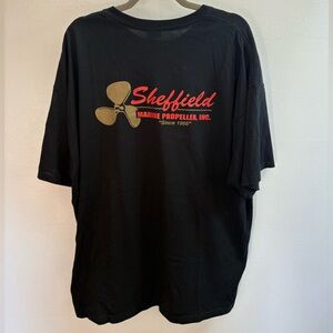NWOT Sheffield Marine Propeller Black T-shirt 2XL